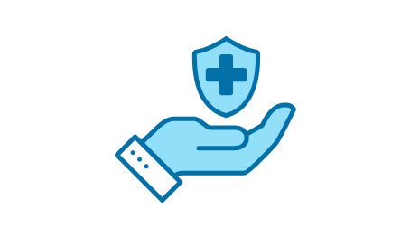hand holding shield icon